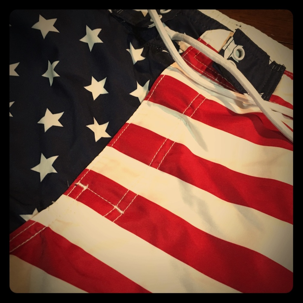 Bonobos American flag swim trunks